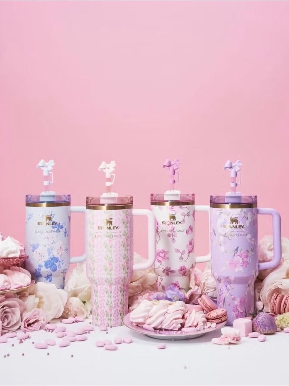 LOVESHACKFANCY Stanley 40OZ Original Full Collection Set of 4 Cups